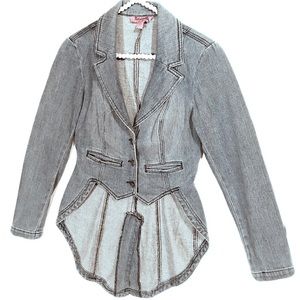 Betsey Johnson Tuxedo Denim Jacket